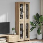 vidaXL Haut Armoire avec étagère FLORIN Chêne Sonoma 60 x 35 x 182 cm