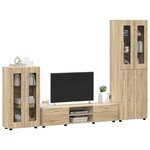 vidaXL Ensemble meuble TV FLORIN Chêne Sonoma Bois d'ingénierie