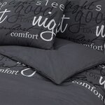 vidaXL Ensemble de housse de couette Noir 140x200 cm Coton