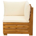 vidaXL Canapé d'angle de jardin Bois d'Acacia Massif Marron