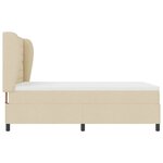 vidaXL Lit à ressorts avec matelas Crème 140 x 190 cm tissu
