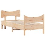 vidaXL Cadre de lit sans matelas 90x200 cm bois de pin massif