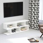 Homemania meuble tv su 120x29 6x45 cm blanc