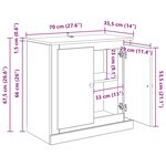 vidaXL Buffets 3 Pièces Bois Ancien 70 x 35 5 x 67 5 cm Bois d'ingénierie