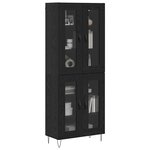 vidaXL Haut Armoire Chêne noir 69 5 x 34 x 180 cm Bois d'ingénierie
