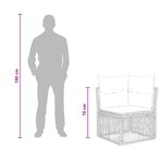 vidaXL Ensemble de canapé de jardin 10 Pièces Beige polyrotin