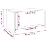 Vidaxl table basse sonoma gris 80x55 5x41 5 cm bois d'ingénierie
