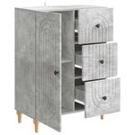 vidaXL Buffet Gris béton 66 x 34 5 x 90 cm Bois d'ingénierie