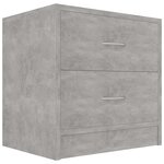 vidaXL Tables de chevet 2 Pièces Gris béton 40x30x40 cm Bois d'ingénierie