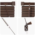 vidaXL Store Vénitien Marron foncé avec motif 213 x 130 cm PVC