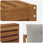 vidaXL Ensemble de canapés d'extérieur 6 Pièces Gris Naturel et Clair