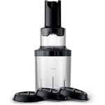 Philips hr2657/90 mixeur plongeant 800w promix - fouet  hachoir xl  gourde nomade  spiraliseur inclus - noir et acier inoxydable