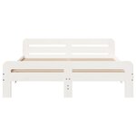 vidaXL Cadre de lit sans matelas blanc 160x200 cm bois de pin massif