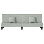 vidaXL Canapé-lit gris clair Velours