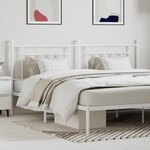 vidaXL Tête de lit métal blanc 200 cm