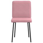 vidaXL Chaises à manger lot de 2 Rose Velours