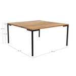 Table basse en chêne huilé 90 x 90 x 45 cm