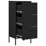 vidaXL Armoire de rangement Noir 42 5x35x101 5 cm Acier