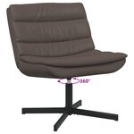 vidaXL Chaise tournante Chocolat Simili cuir Moyenne Ergonomique