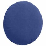 vidaXL Coussins de siège 2 Pièces Bleu police Ø 40 x 13 cm Velours