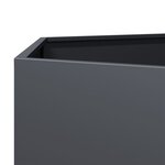 vidaXL Jardinière anthracite hexagone 69x60x45 cm acier