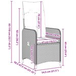 vidaXL Ensemble de Salon de Jardin de 7 Pièces avec Coussins en Rattan Poly Noir