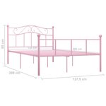 vidaXL Cadre de lit sans matelas rose métal 120x200 cm