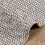 vidaXL Tapis de surface HUARTE Crème et Taupe 240 x 240 cm Polyester