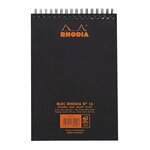 bloc reliure intégrale classic noir 14 8x21cm 5x5 80 feuilles microperforées 80g RHODIA