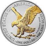 Pièce de monnaie en Argent 1 Dollar g 31.1 (1 oz) Millésime 2024 BITCOIN BULL