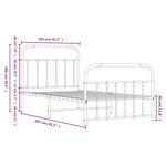 vidaXL Cadre de lit métal sans matelas et pied de lit blanc 100x200 cm