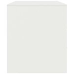 vidaXL Meuble TV blanc 99x39x44 cm acier