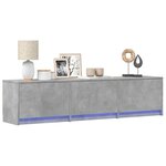 vidaXL Meuble TV Béton Bois d'ingénierie