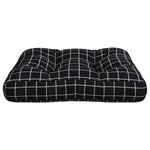 vidaXL Coussin de palette motif à carreaux noir 60x61 5x10 cm tissu