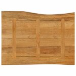 vidaXL Dessus de table 90x60x3 8 cm bord vivant bois massif manguier