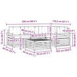 vidaXL Ensemble de canapés d'extérieur 5 pc Naturel et Crème