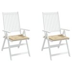 vidaXL Coussins de chaise de jardin 2 Pièces beige 40x40x3cm tissu oxford
