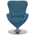 vidaXL Chaise Œuf en Velours Bleu