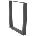 vidaXL Pieds de table à manger en forme de V 3 pièces Anthracite 90 x (72-73 3) cm Acier