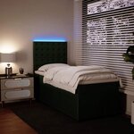 vidaXL Sommier à lattes de lit avec matelas Vert foncé 90x200 cm