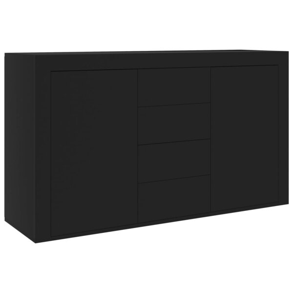 vidaXL Buffet Noir 120x36x69 cm Bois d’ingénierie