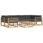 vidaXL Ensemble de canapés d'extérieur 5 pc Blanc et anthracite