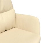 vidaXL Chaise de relaxation Crème Tissu