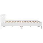 vidaXL Cadre de lit avec tête de lit blanc 160x200cm bois d'ingénierie