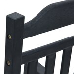 vidaXL Chaise à bascule de jardin noire 65x84x114 cm HDPE