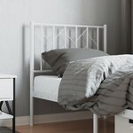 vidaXL Tête de lit de remplacement métal blanc 75 cm