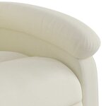 vidaXL Fauteuil de massage inclinable crème velours
