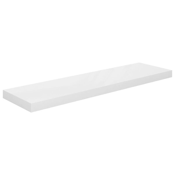 vidaXL Étagère murale flottante Blanc brillant 90x23 5x3 8 cm MDF