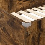 vidaXL Cadre de lit superposé avec bureau Chêne fumé 90 x 200 cm