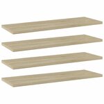vidaXL Panneau de bibliothèque 4Pièces Chêne sonoma 60x20x1 5cm Aggloméré